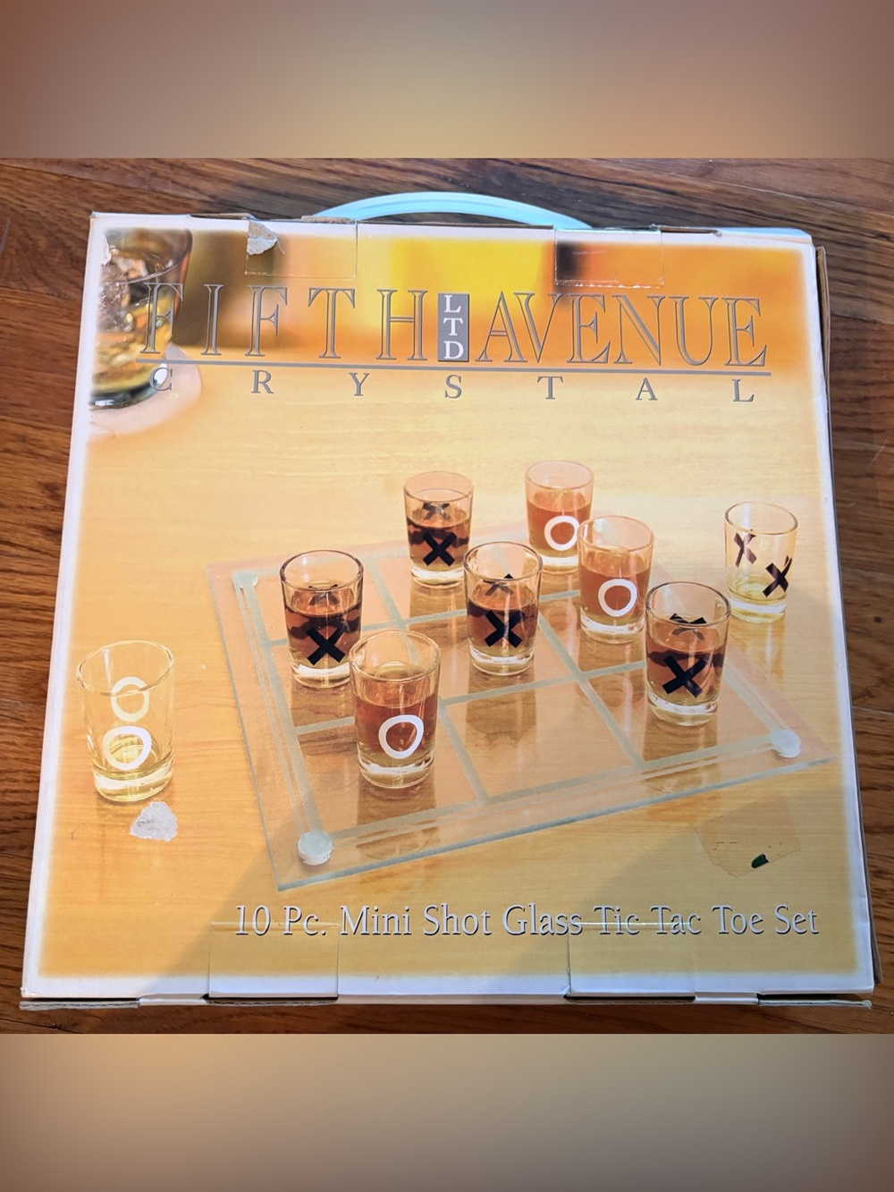Fifth LTD Avenue Crystal Shot Glass Tic Tac Toe Game Set